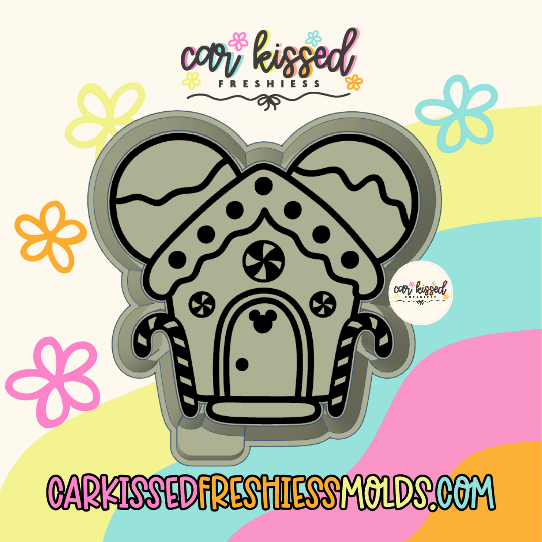Boy Mouse Gingerbread House Silicone Mold