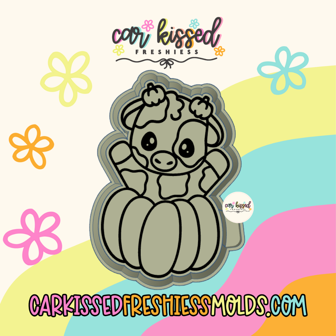 Cow in Pumpkin Silicone Mold