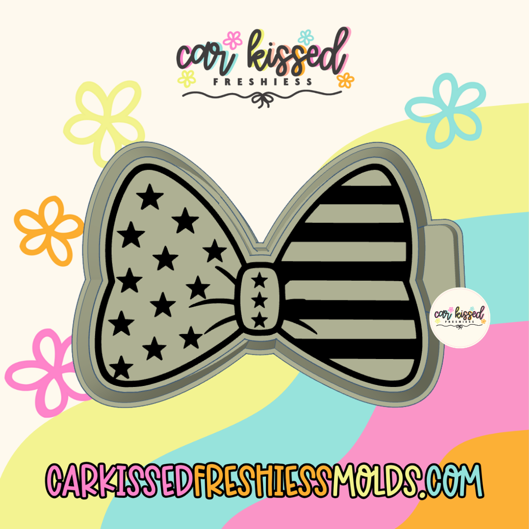Stars & Stripes Bow Silicone Mold