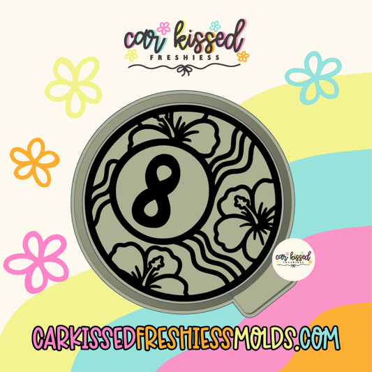 Hibiscus 8Ball Silicone Mold