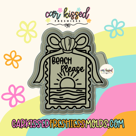 Beach Please Bow Stamp Silicone Mold