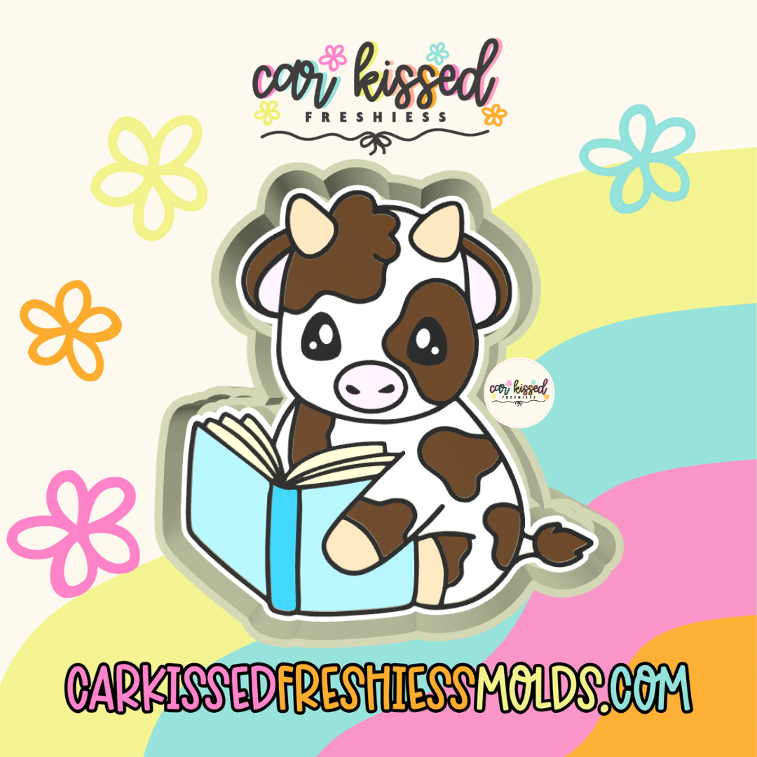 Reading Cow Silicone Mold