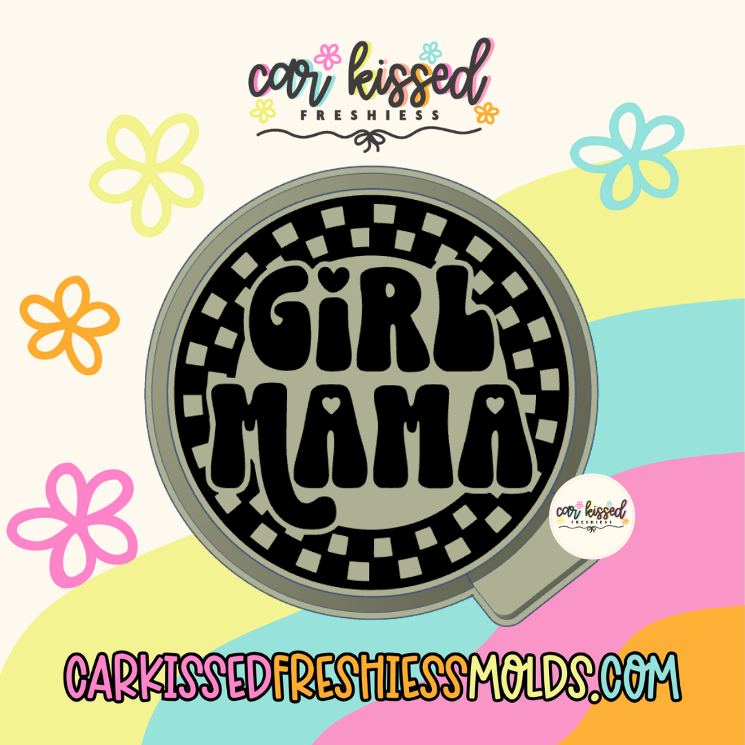 Girl Mama Checkered Silicone Mold