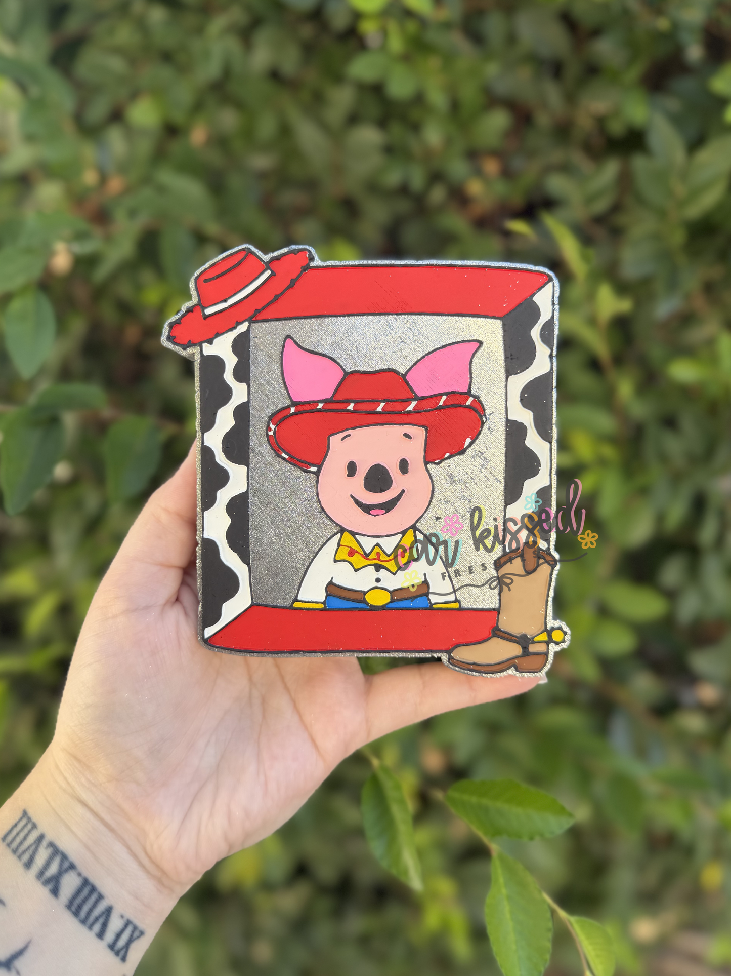 Cowgirl Piggy Frame Silicone Mold