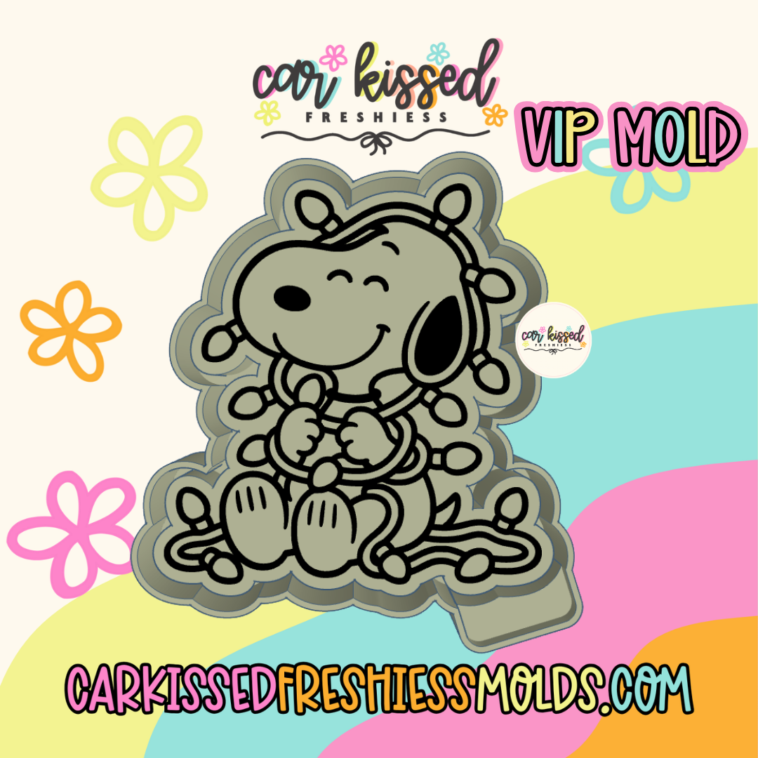 Xmas White Dog Silicone Mold