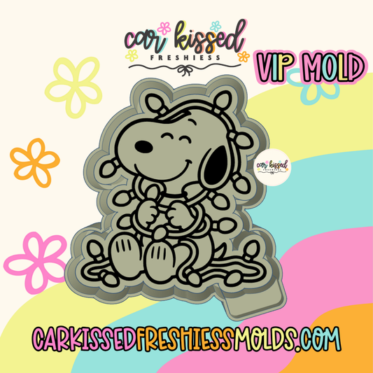 Xmas White Dog Silicone Mold
