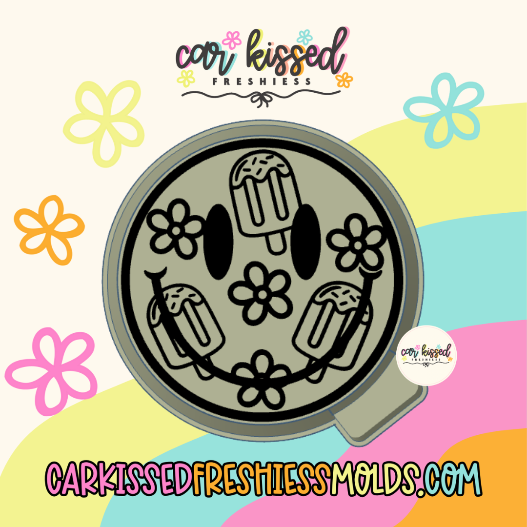 Popsicle Happy Face Silicone Mold