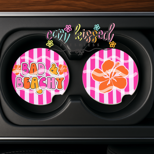 Bad & Beachy Car Coaster Set