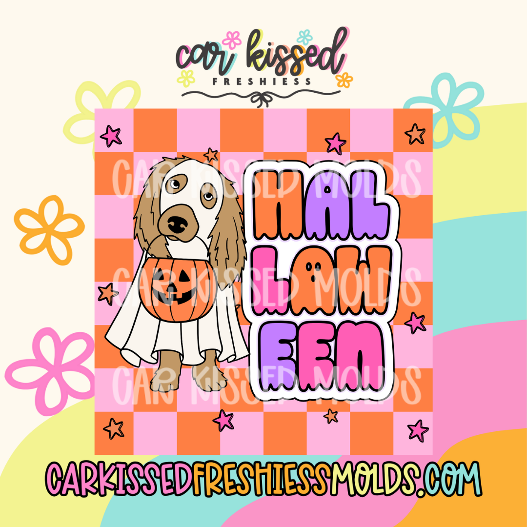 Halloween Dog SQUARE Cardstock