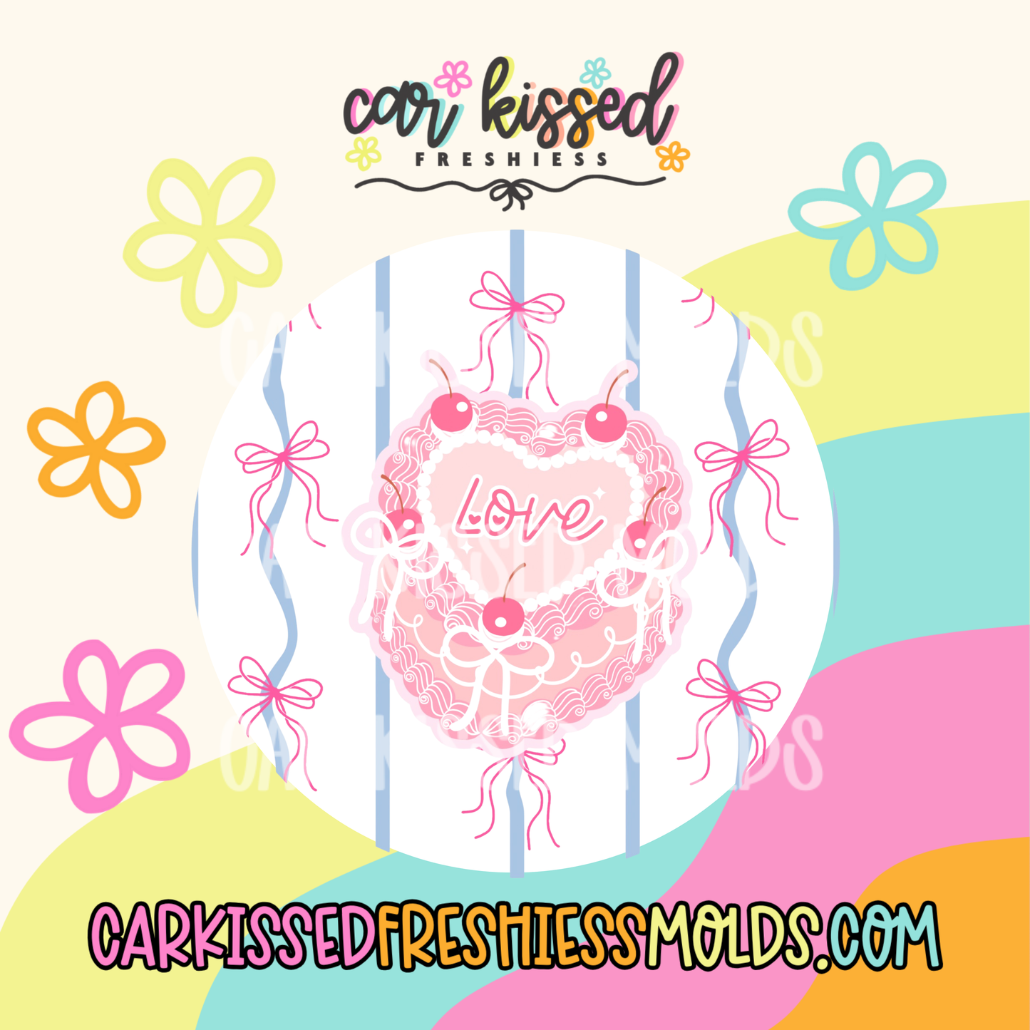 Love Heart Cake Cardstock