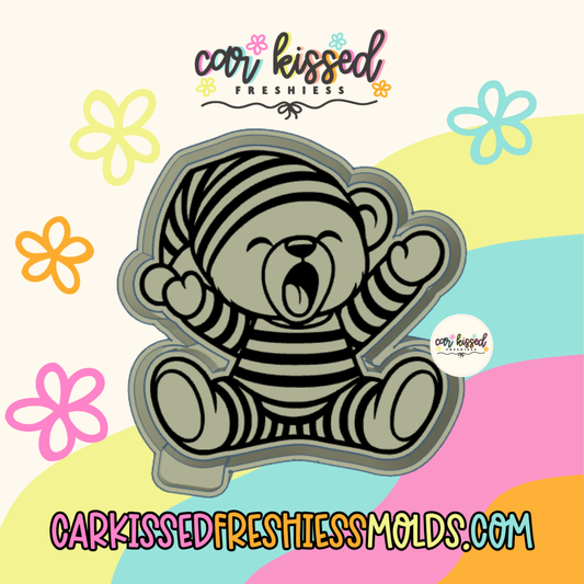 Sleepy Teddy Bear Silicone Mold