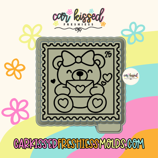 Valentines Bear Stamp Silicone Mold