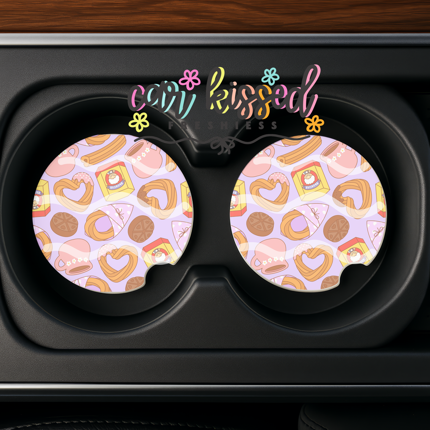 Abuelita Car Coaster Set