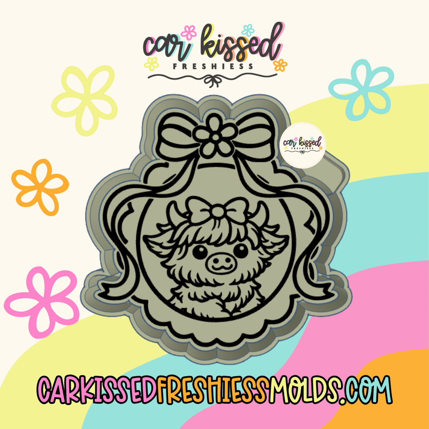 Highland Cow Frame Silicone Mold