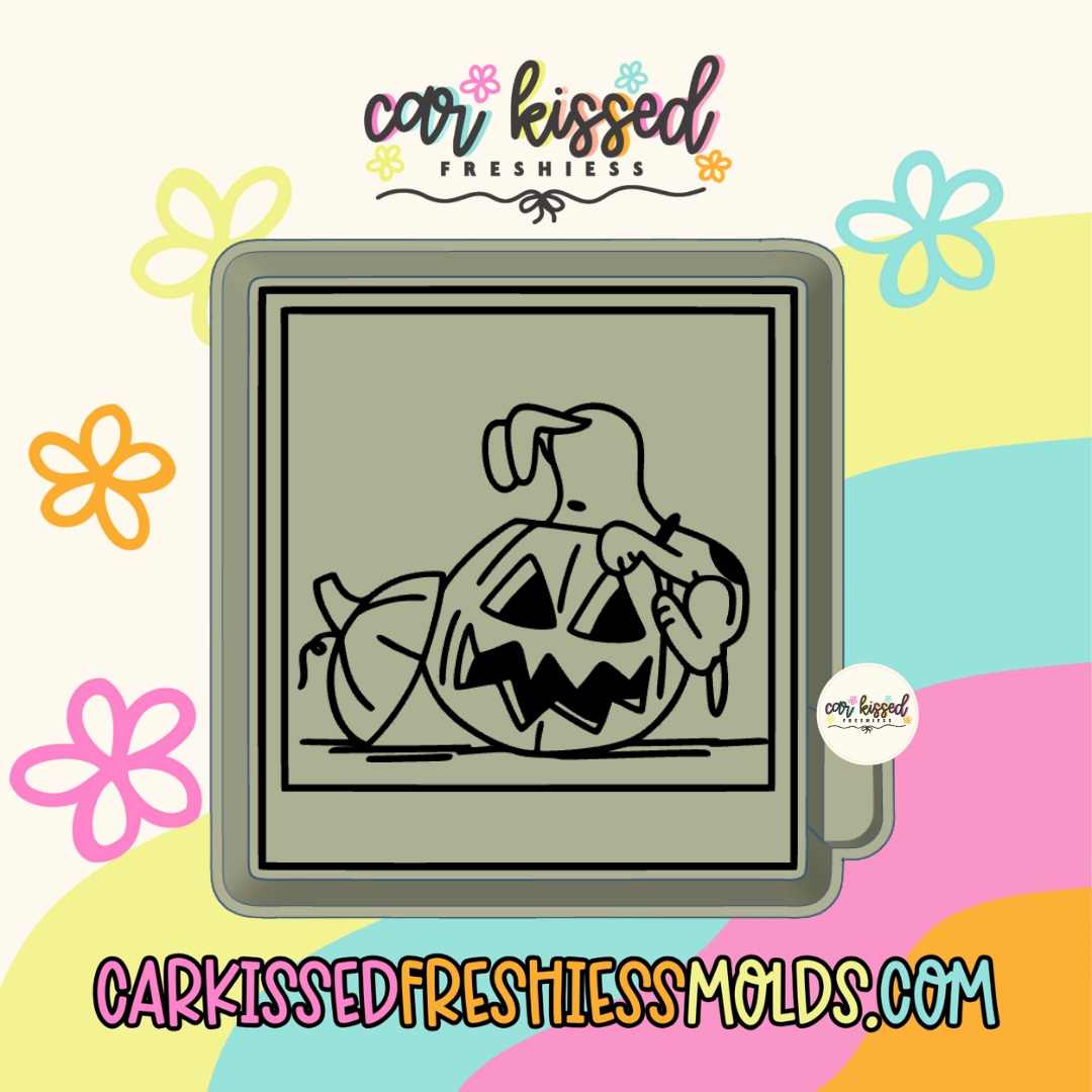 Dog In Pumpkin Polaroid Silicone Mold