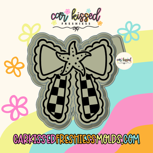 Starfish Checkered Bow Silicone Mold