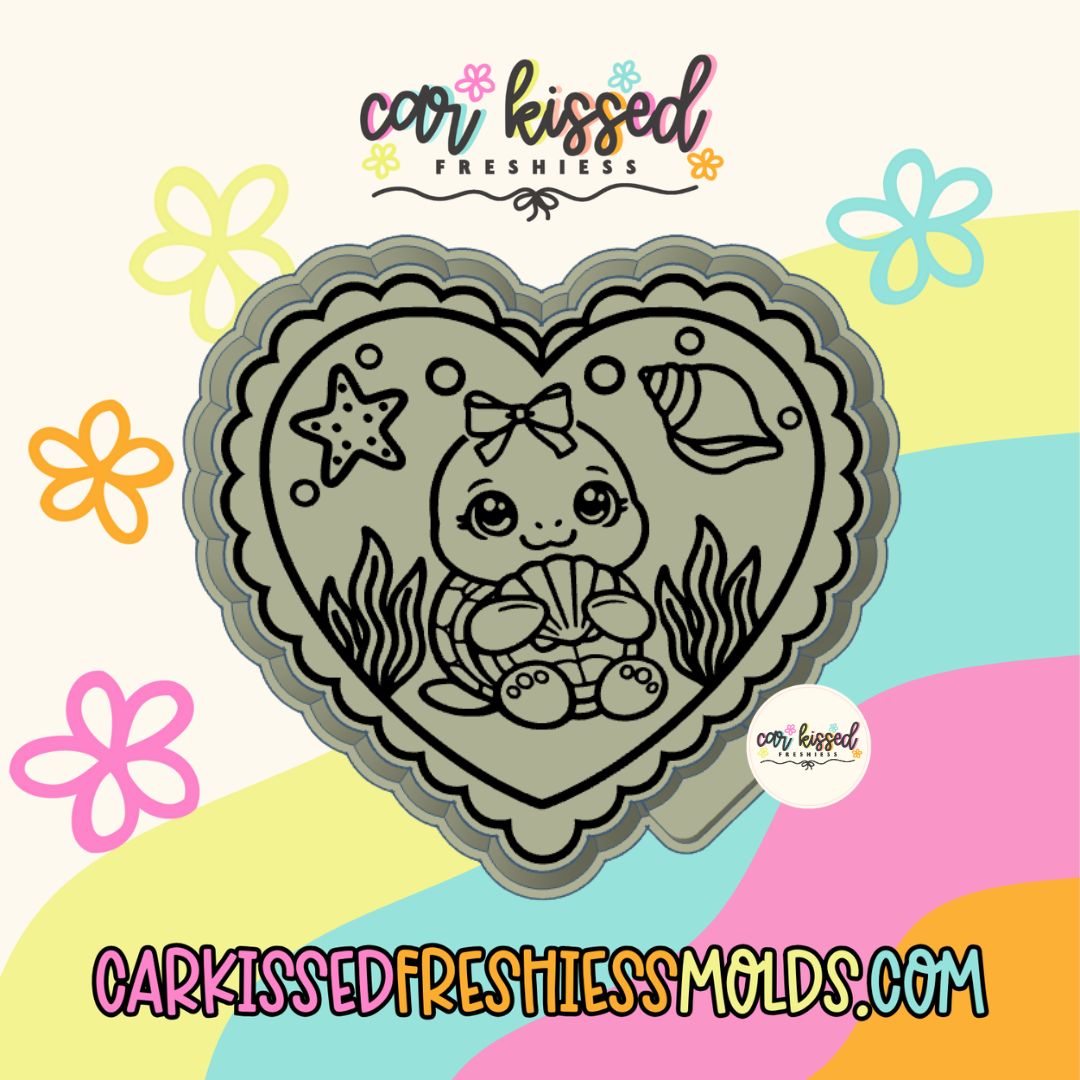 Turtle Summer Heart Silicone Mold