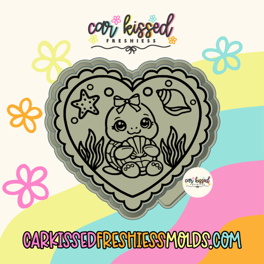 Turtle Summer Heart Silicone Mold