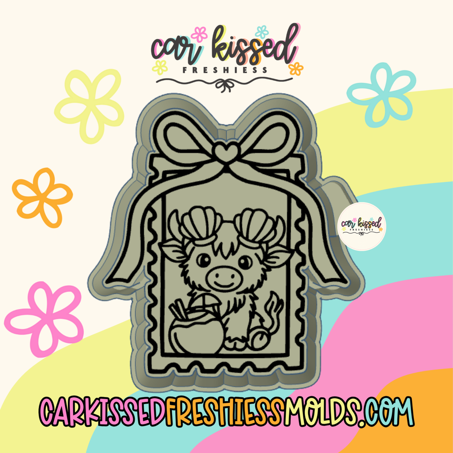 Summer Cow Stamp Silicone Mold