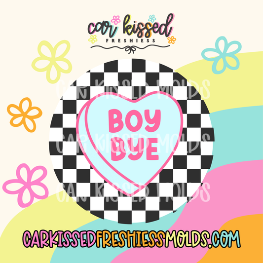 Boy Bye Conversation Heart Cardstock