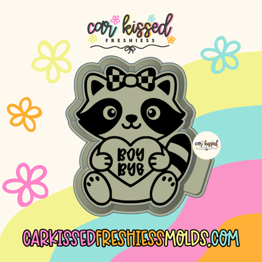 Boy Bye Raccoon Silicone Mold