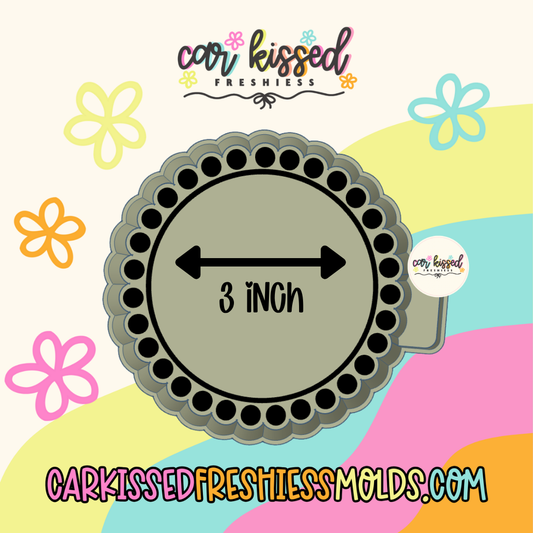 3” Dotted Cardstock Round Silicone Mold