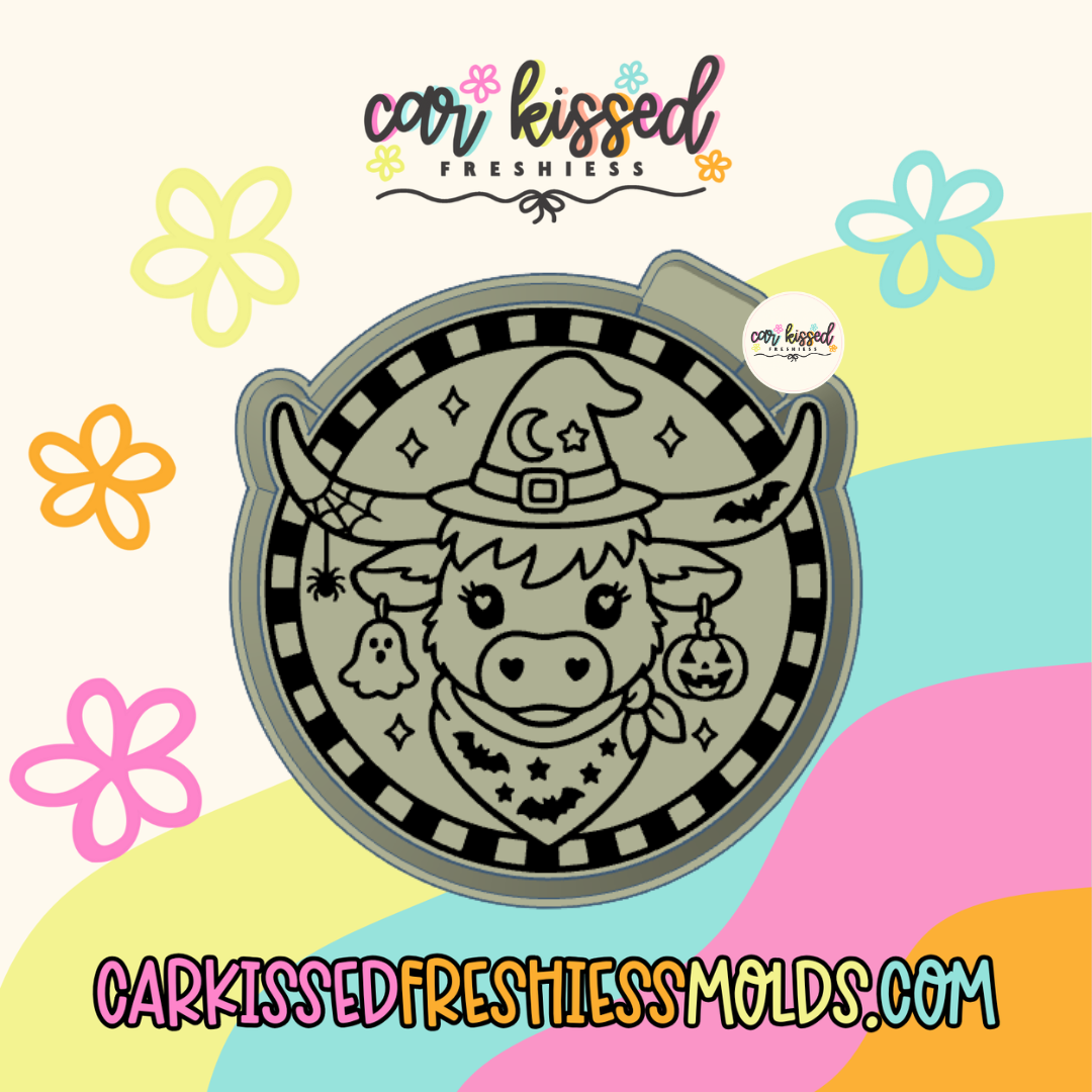 Halloween Cow Round Silicone Mold