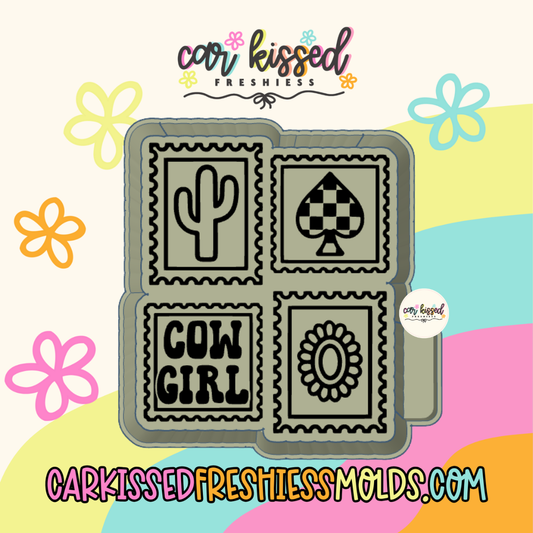 Cowgirl Western Stamp Silicone Mold