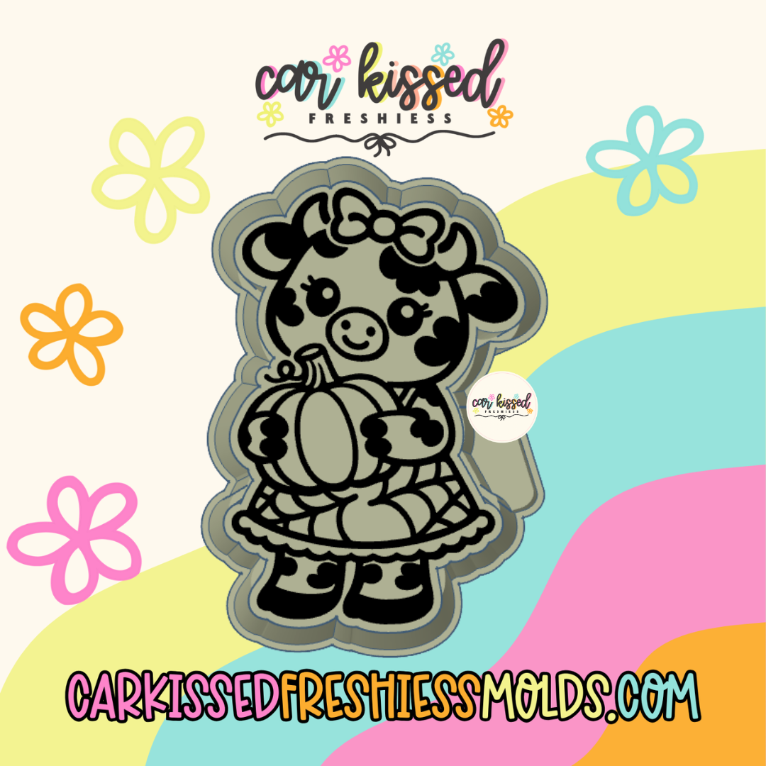 Dairy Cow w Pumpkin Silicone Mold