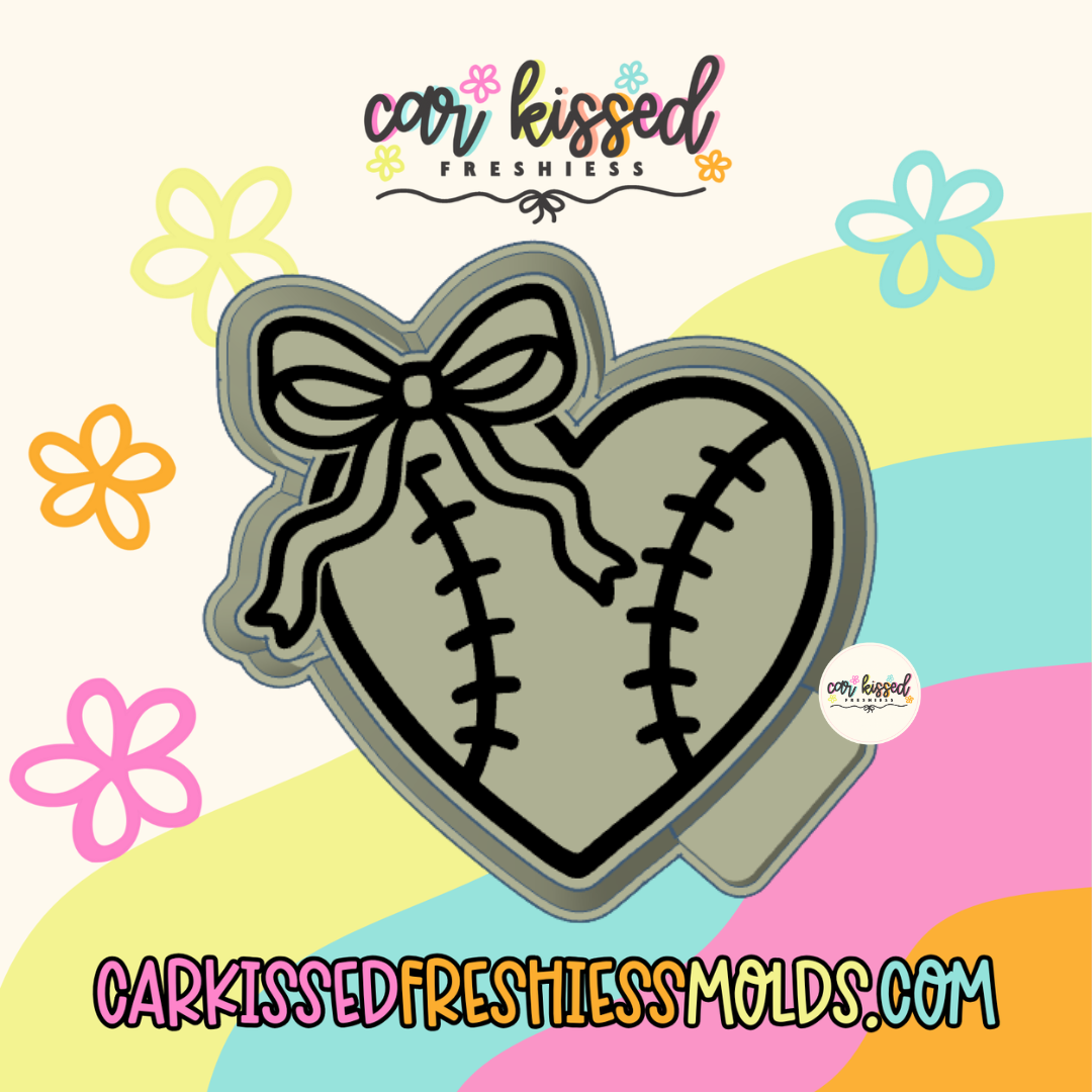 Softball Heart Silicone Mold