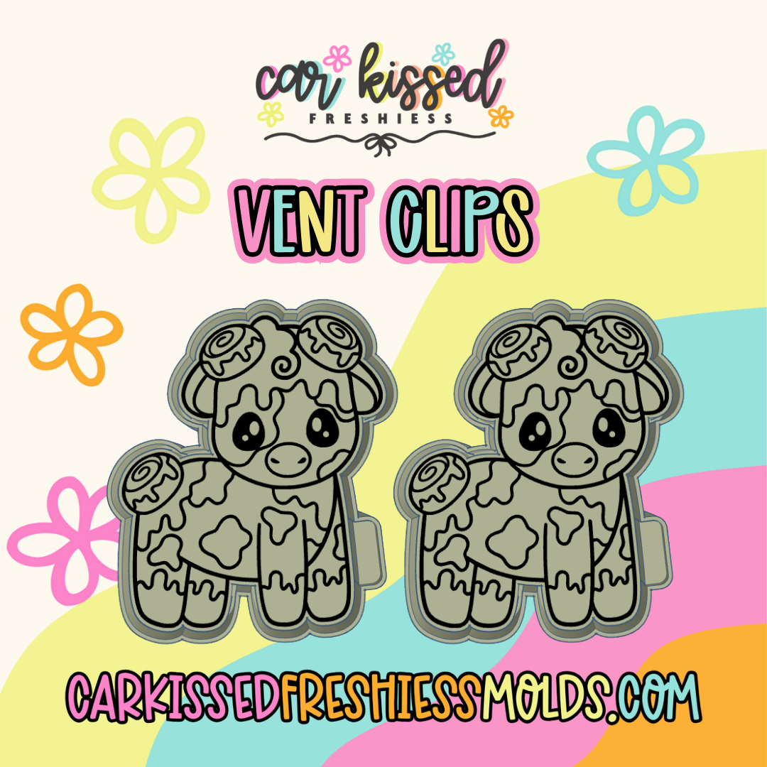 Cinnamon Cow Vent Clip Set Of Two
