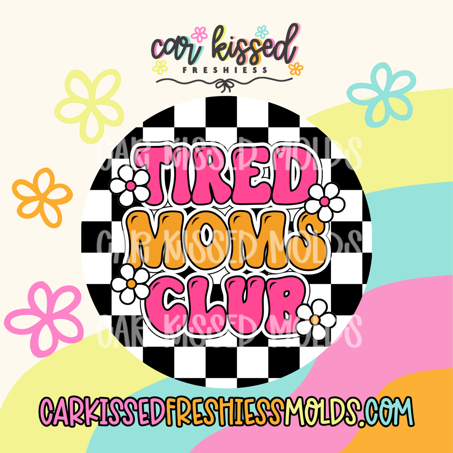 Tired Moms Club ROUND Cardstock