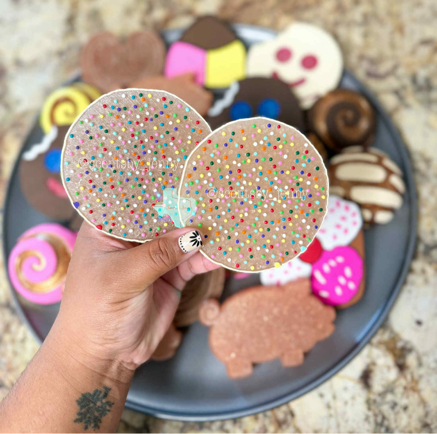 Galleta Con Sprinkles Silicone Mold