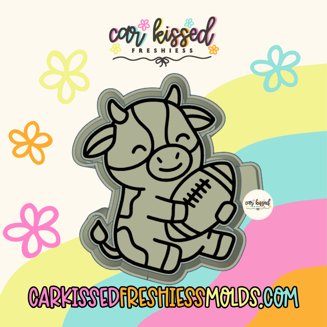 Cow With Football Silicone Mold
