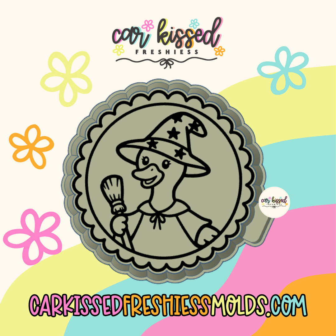 Witch Goose Round Frame Silicone Mold