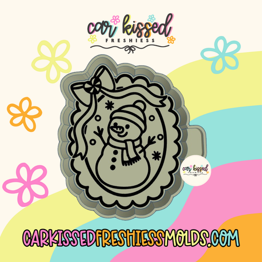 Snowman Frame Silicone Mold