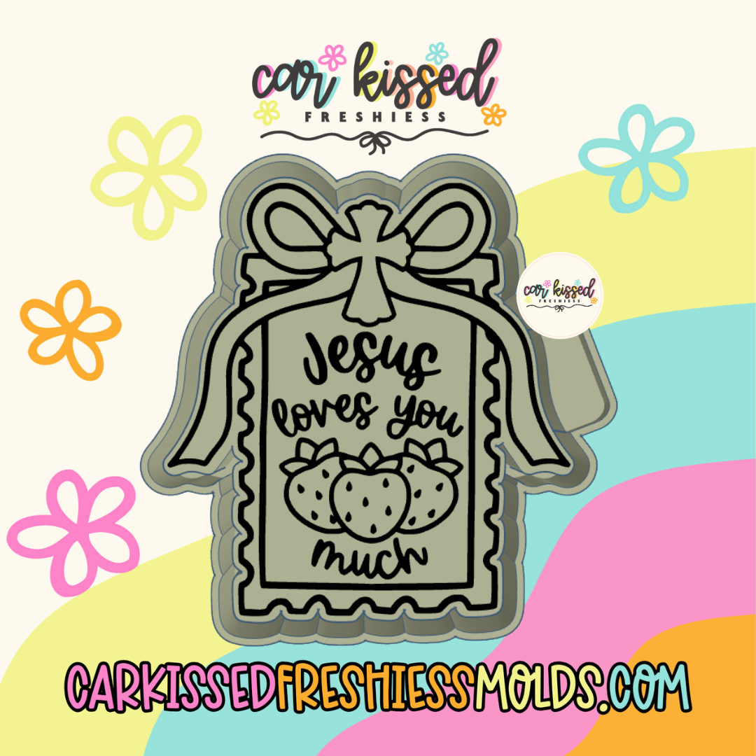 Jesus Loves You Berry Much Stamp Silicone Mold