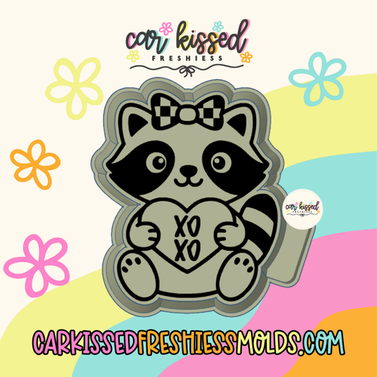 XOXO Raccoon Silicone Mold