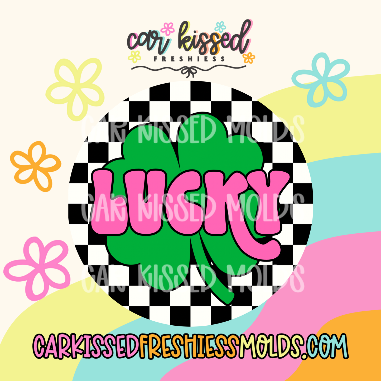 Lucky Bitch Checkered Cardstock