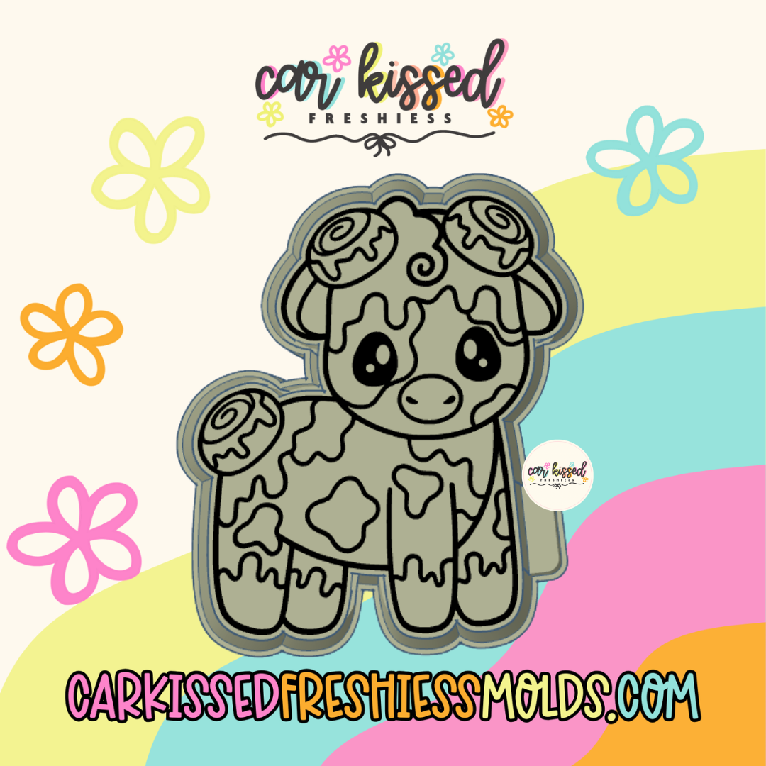 Cinnamon Roll Cow Silicone Mold