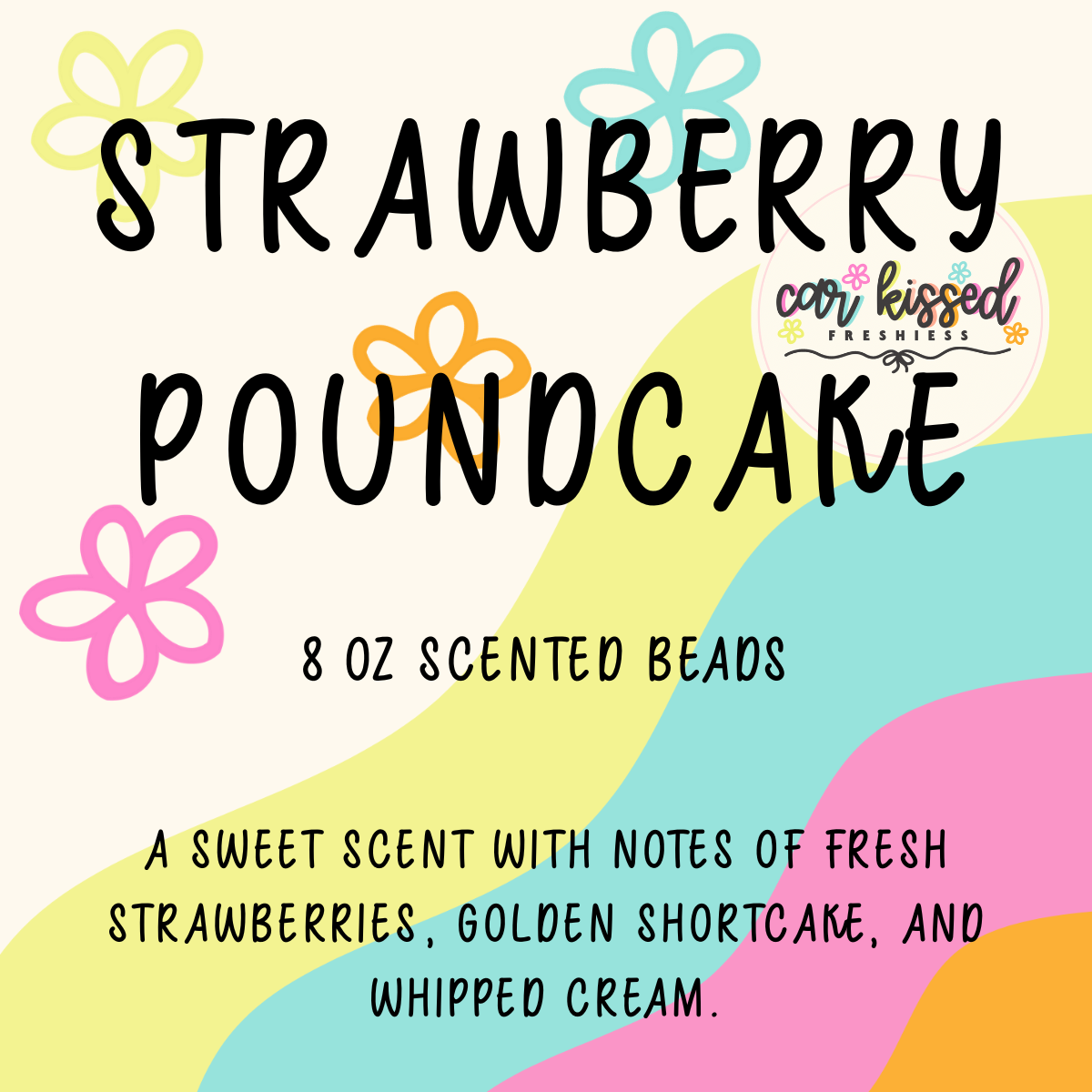 Strawberry Poundcake 8oz Scented Beads