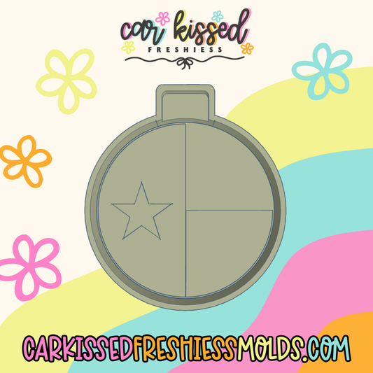 Texas Flag Circle Silicone Mold