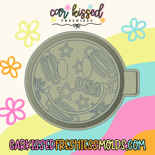 USA BombPop Smiley Silicone Mold