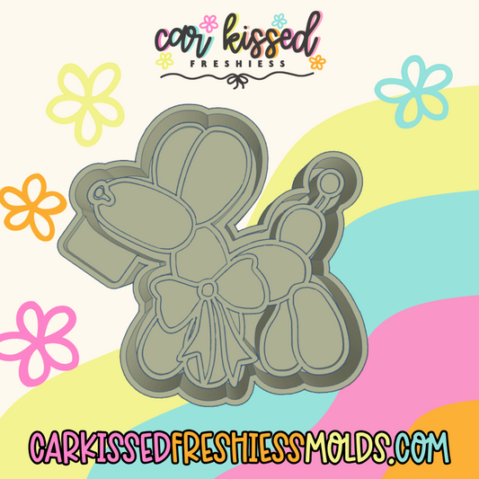 Balloon Dog w Bow Silicone Mold