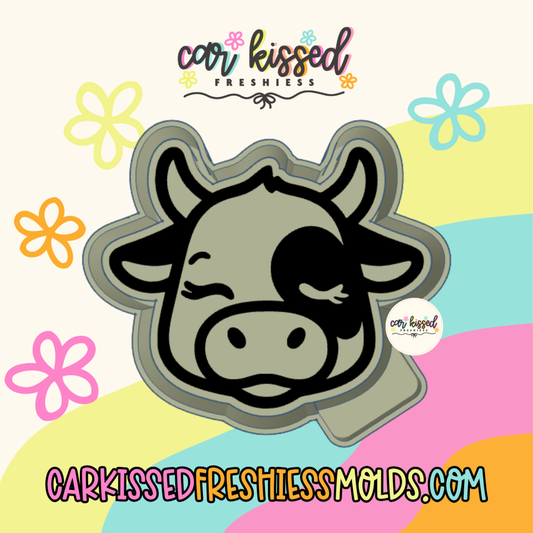 Cute Cow Head Silicone Mold