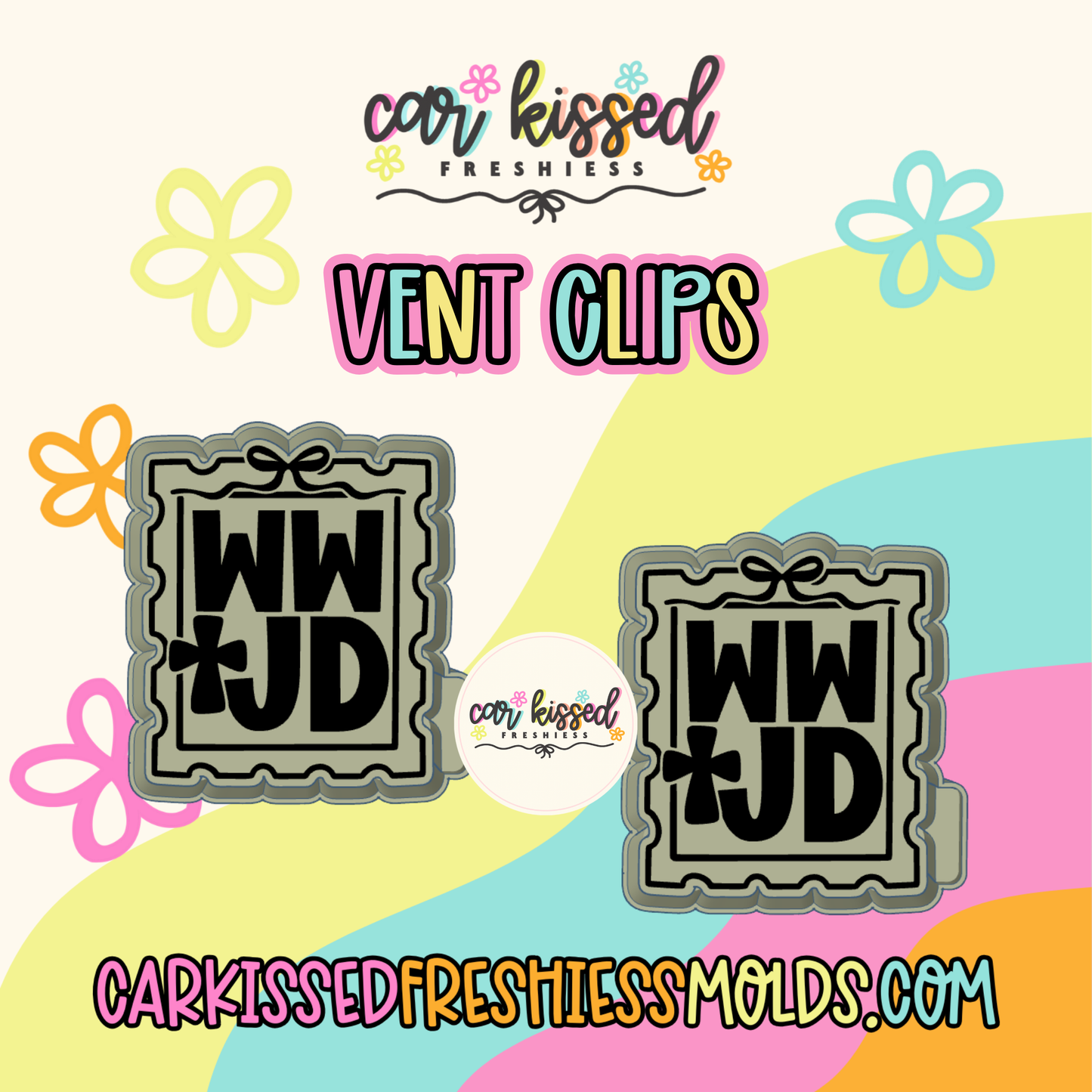 WWJD Stamp Vents Set Of Two Silicone Mold
