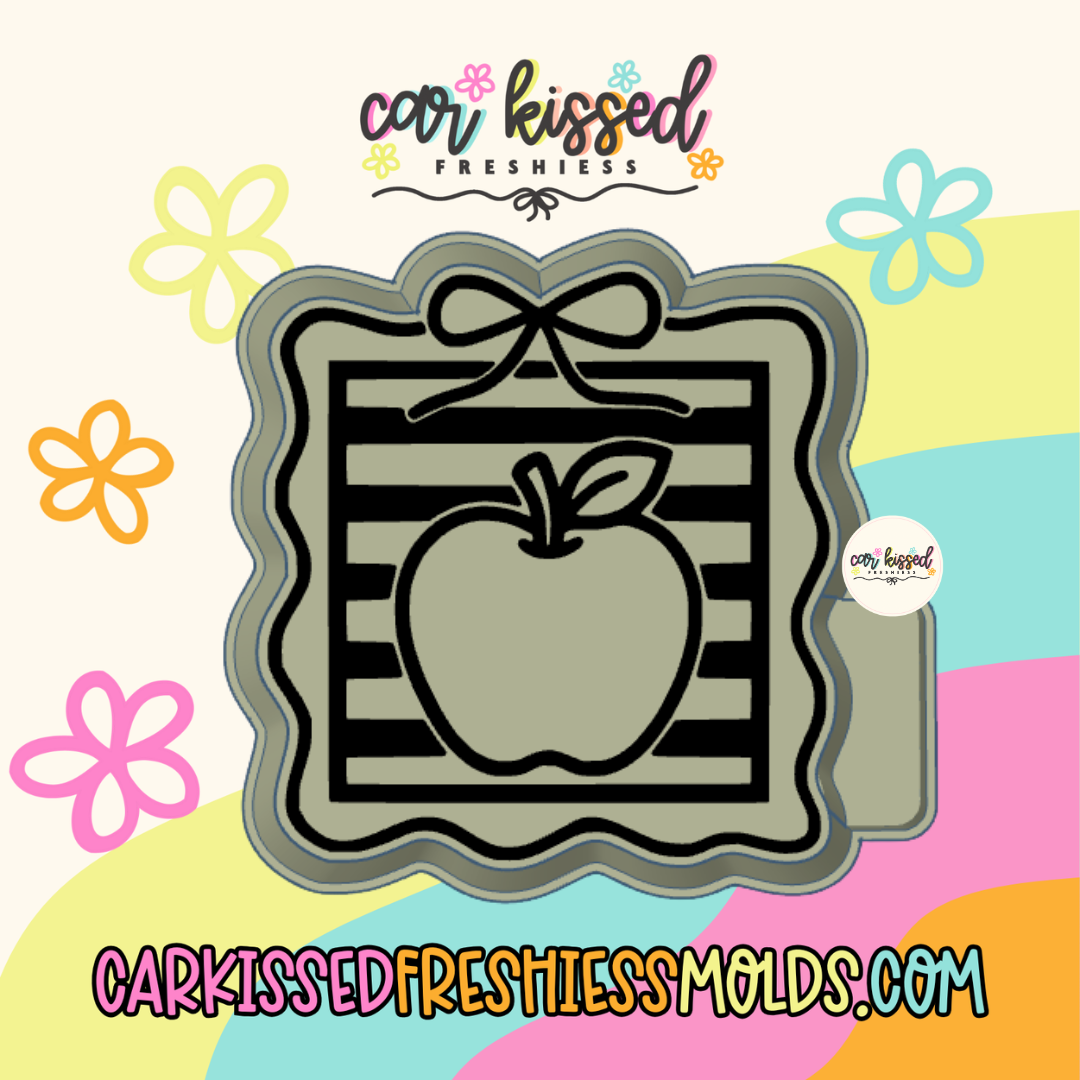 Apple Striped Frame Silicone Mold