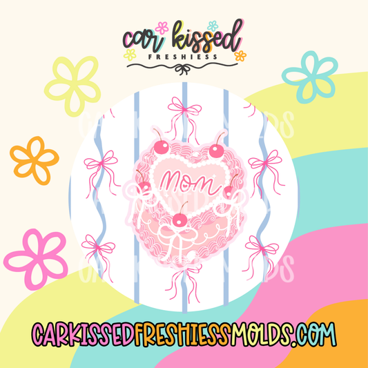 Mom Heart Cake Cardstock