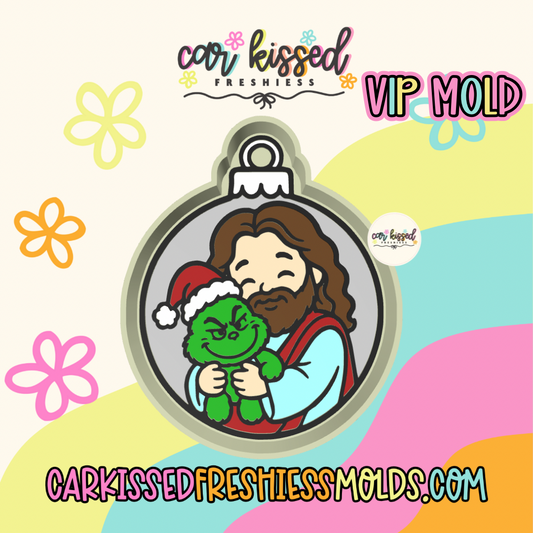 Jesus + Green Guy Ornament Silicone Mold