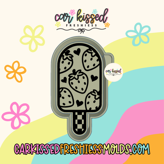 Strawberry Popsicle Silicone Mold